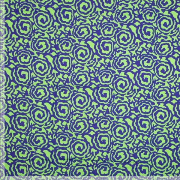 Viskose glänzend mit Muster in Lila/Grün